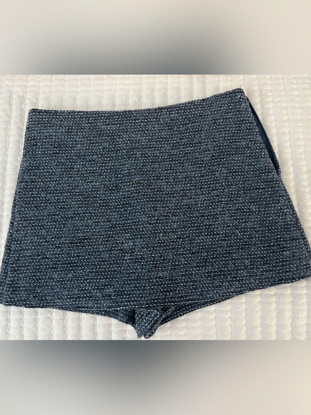 NWT Zara wool shimmery blue Skort size M (runs small like S size)